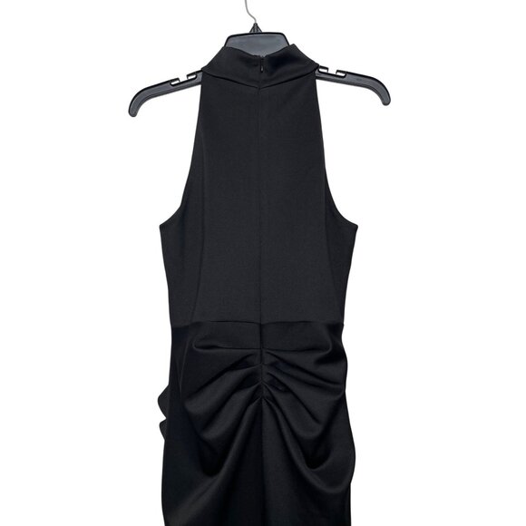 New Xscape Womens Black Halter Ruffle Gown Floor-Length Size 10P - Picture 8 of 13